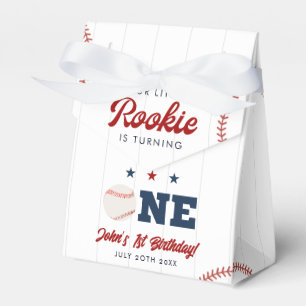 Little Rookie Baseball 1st Birthday Favour Box
