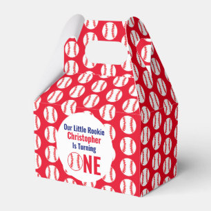 Little Rookie Baseball 1st Birthday Favour Box