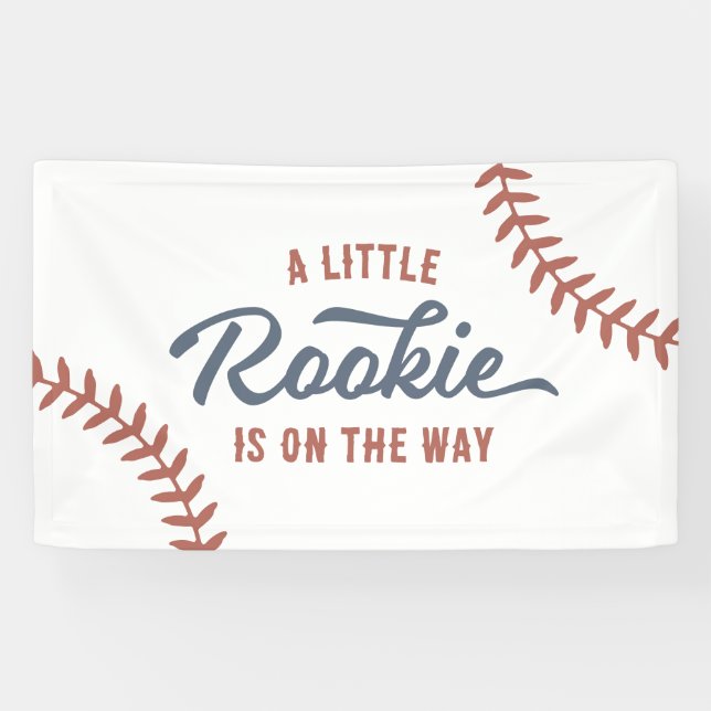 Little Rookie Baseball Baby Shower Banner (Horizontal)