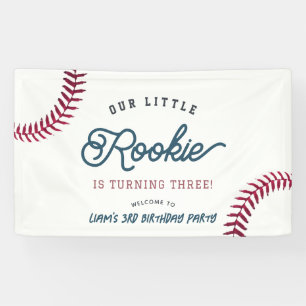 Little Rookie Baseball Boy Birthday Welcome Banner