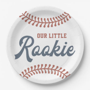 Little Rookie Baseball Boys 1st Birthday Party Paper Plate