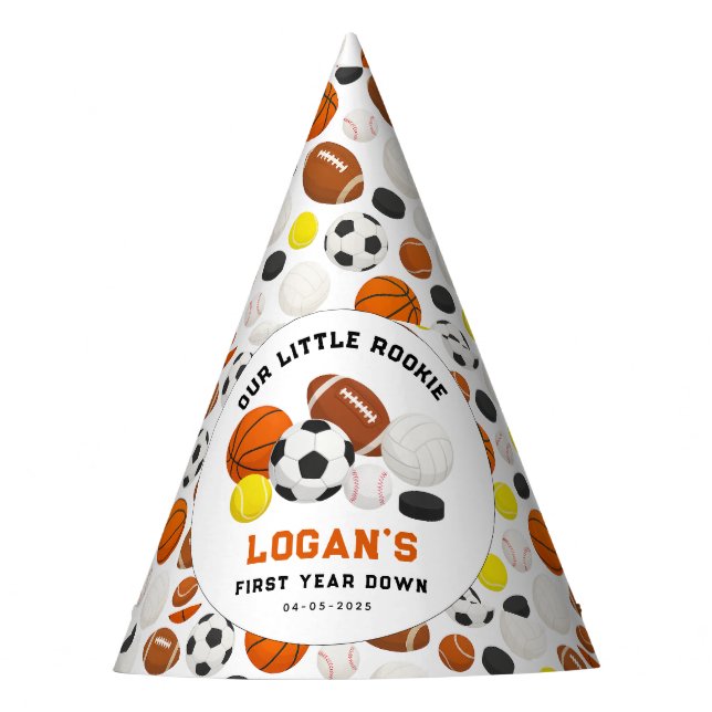 Little Rookie Sports 1st Birthday Party | All-Star Hat (Front)