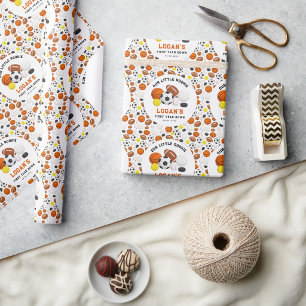 Little Rookie Sports 1st Birthday Party   All-Star Wrapping Paper