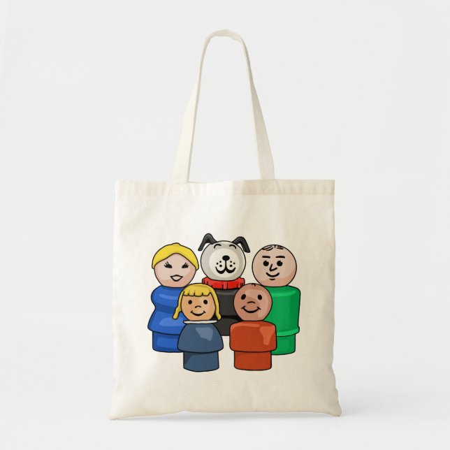 Little Round People Family Tote Bag (Front)