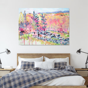 Little Roundtop Gettysburg Pennsylvania Redbuds Canvas Print