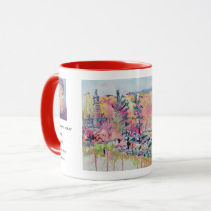 Little Roundtop Redbuds Painting / Larry Lerew Mug