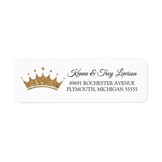 Little Royal Crown Prince or Princess Address (Front)