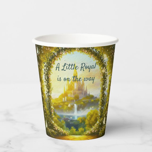 Little Royal Is on the Way Fairytale Princess  Paper Cups (Front)