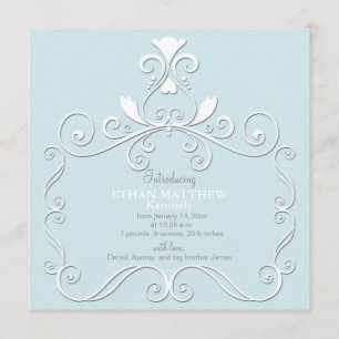 Little Royalty Blue Birth Announcement