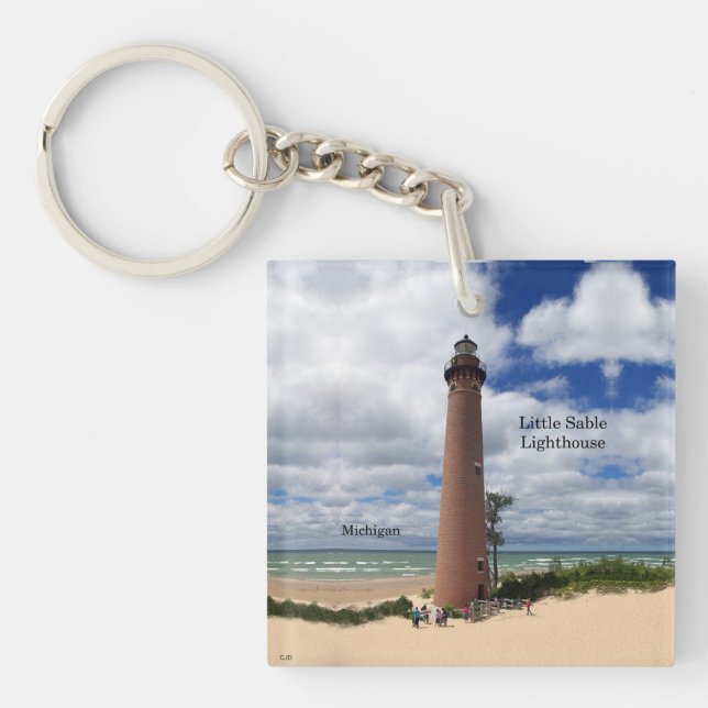 Little Sable Lighthouse key chain (Front)