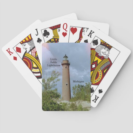 Image of Little Sable Lighthouse playing cards