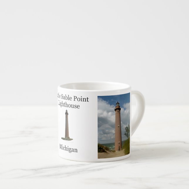 Little Sable Point Lighthouse espresso mug (Front Right)