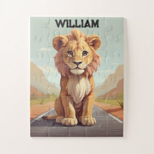 Little Safari Lion Personalised Jigsaw Puzzle