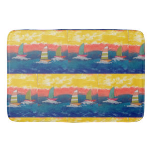 Little Sailboats Bath Mat