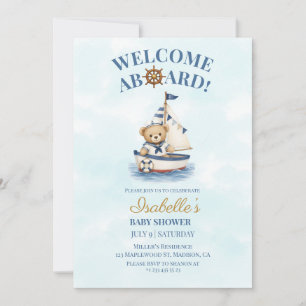Little Sailor Baby Shower Invitaion Invitation