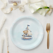 Little Sailor Baby Shower Plate