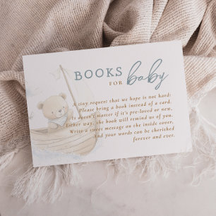 Little Sailor Bear Baby Shower Books For Baby  Enclosure Card