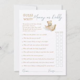 Little Sailor Bear Guess Who Mummy Or Daddy Card