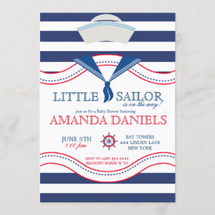 Little Sailor Nautical Baby Shower invitations