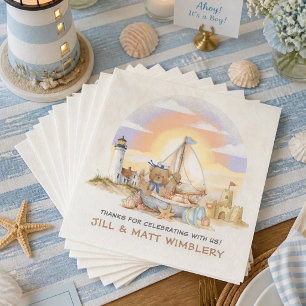 Little Sailor Nautical Baby Shower Napkin