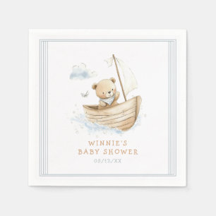 Little Sailor Teddy Bear Baby Shower Napkin