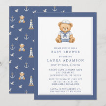 Little Sailor Teddy Bear Nautical Baby Shower