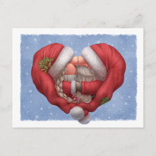 Little Santa Love Postcard