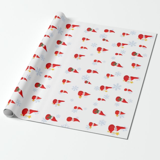 Little Santas wrapping paper (Unrolled)