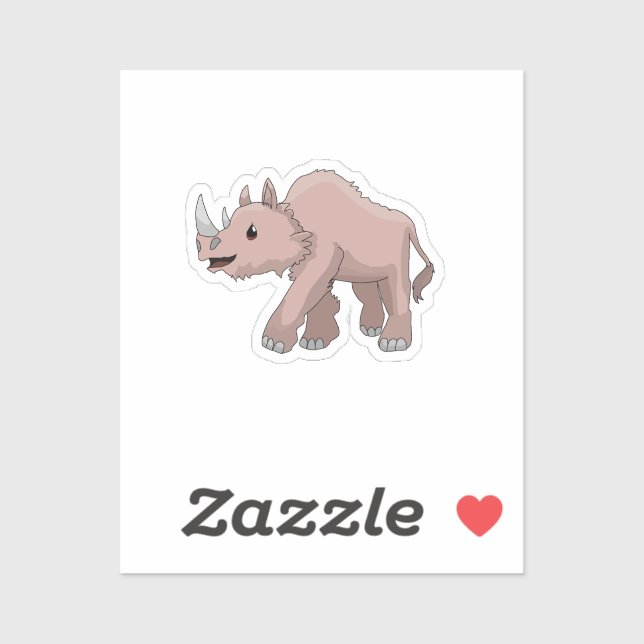 Little Sascha woolly rhino Sticker (Sheet)