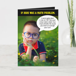 Little Scientist  Funny 2020 Math Problem Photo Holiday Card