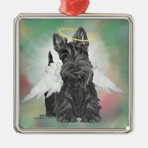 Little Scottie Angel Metal Tree Decoration