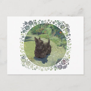 Little Scottie in the Garden Postcard