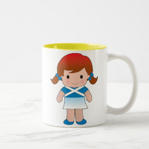 Little Scottish Girl Two-Tone Coffee Mug