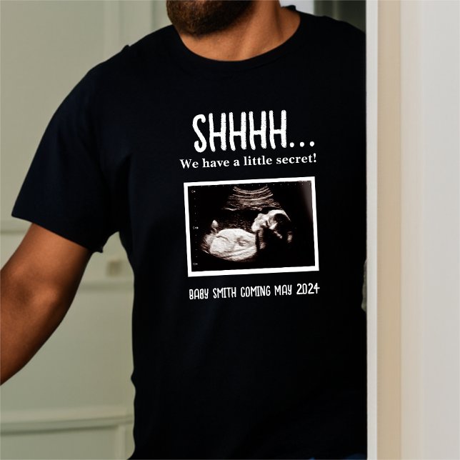 Little Secret Ultrasound Pregnancy Announcement T-Shirt (Creator Uploaded)