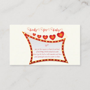 Little Secret Valentine Baby Shower Book Request Enclosure Card