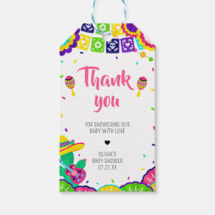Little Senorita Fiesta Baby Shower Favour Tags