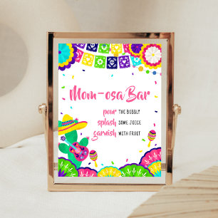 Little Senorita Fiesta Baby Shower Mum Osa Bar Poster