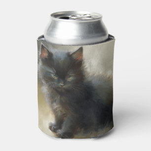 Little Shadow Black Kitten Can Cooler