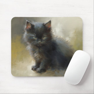 Little Shadow Black Kitten Mouse Mat
