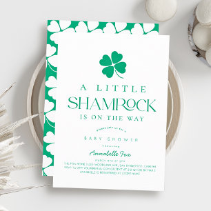 Little Shamrock Modern Baby Shower Invitation