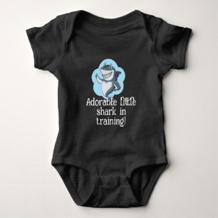 little shark baby bodysuit