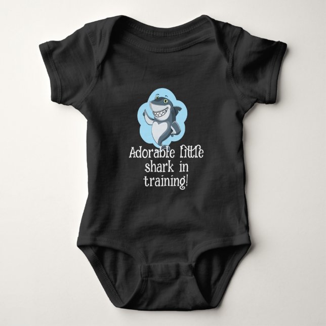little shark  baby bodysuit (Front)
