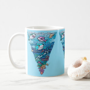 Little Shark Doodle Coffee Mug