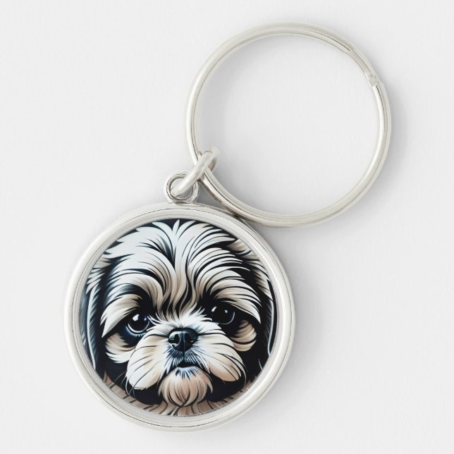 Little Shih Tzu Puppy keychain (Front)