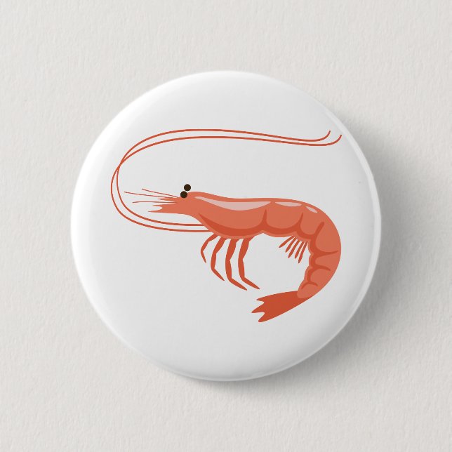 Little Shrimp 6 Cm Round Badge (Front)