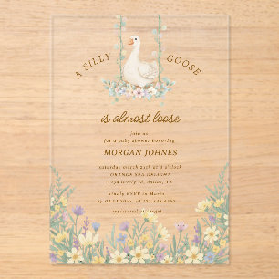 Little Silly Goose baby Shower Acrylic Invitations
