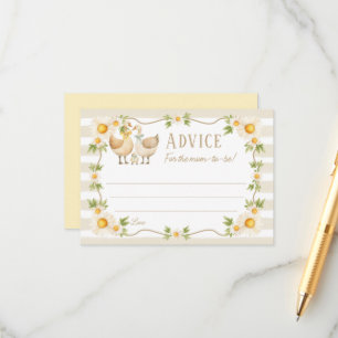 Little Silly Goose Baby Shower Advice for Mom  Enclosure Card