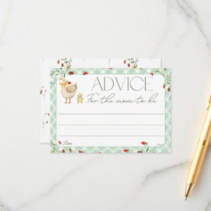 Little Silly Goose Baby Shower Advice for Mum  Enclosure Card