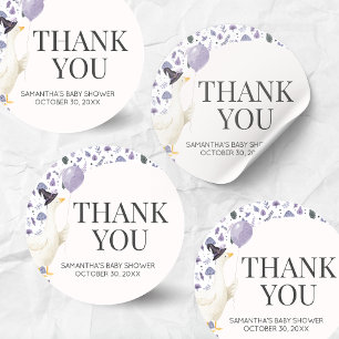 Little Silly Goose Baby Shower Classic Round Sticker