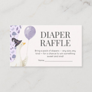 Little Silly Goose Baby Shower Diaper Raffle Enclosure Card